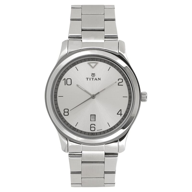 Titan Workwear White Dial Analog with Date Stainless Steel Strap watch for Men - image number 0