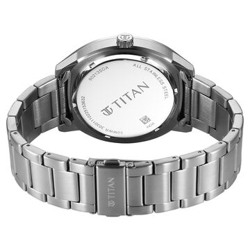 Titan Regalia Arc Analog with Day Date Second Subdial and Blue Dial Stainless Steel Strap Watch for Men