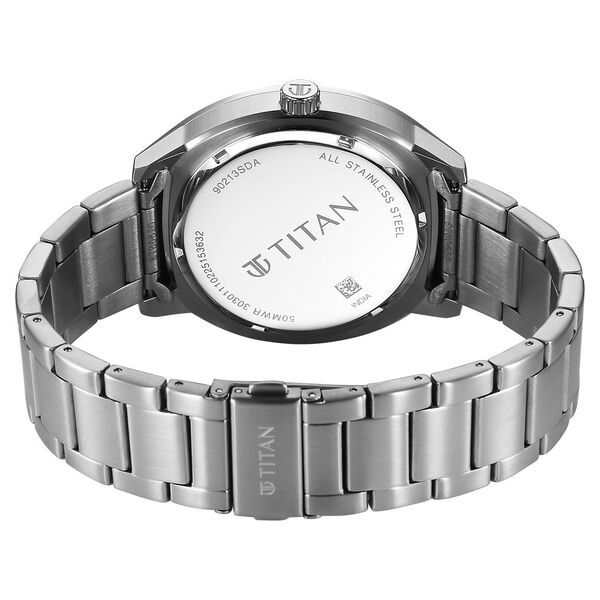 Titan Regalia Arc Analog with Day Date Second Subdial and Blue Dial Stainless Steel Strap Watch for Men - image number 5