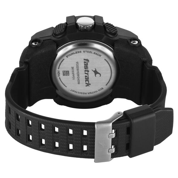 Fastrack StreetStyle Quartz Analog Digital Black Dial Black Polyether Strap Watch For Guys - image number 4