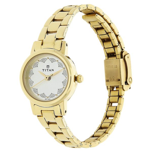 Titan Quartz Analog Grey Dial Stainless Steel Strap Watch for Women - image number 1
