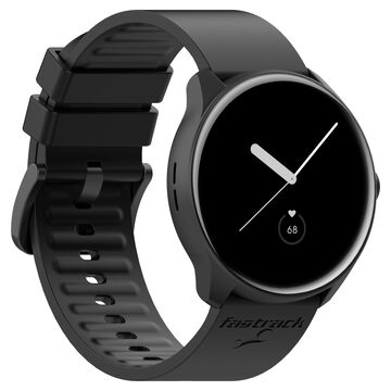 Fastrack Invoke Pro Smartwatch - Enhanced Calling, Split-Screen Navigation, Water-Resistant With Black Strap