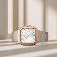 Titan Classique Slim Square Quartz Analog with Date Silver Dial Stainless Steel Strap Watch for Men - image number 0