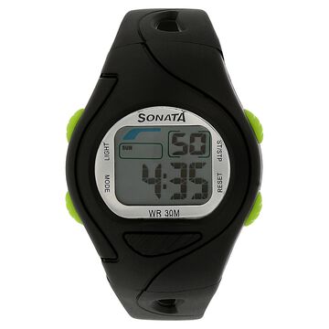 SF Digital Grey Dial Plastic Strap Unisex Watch