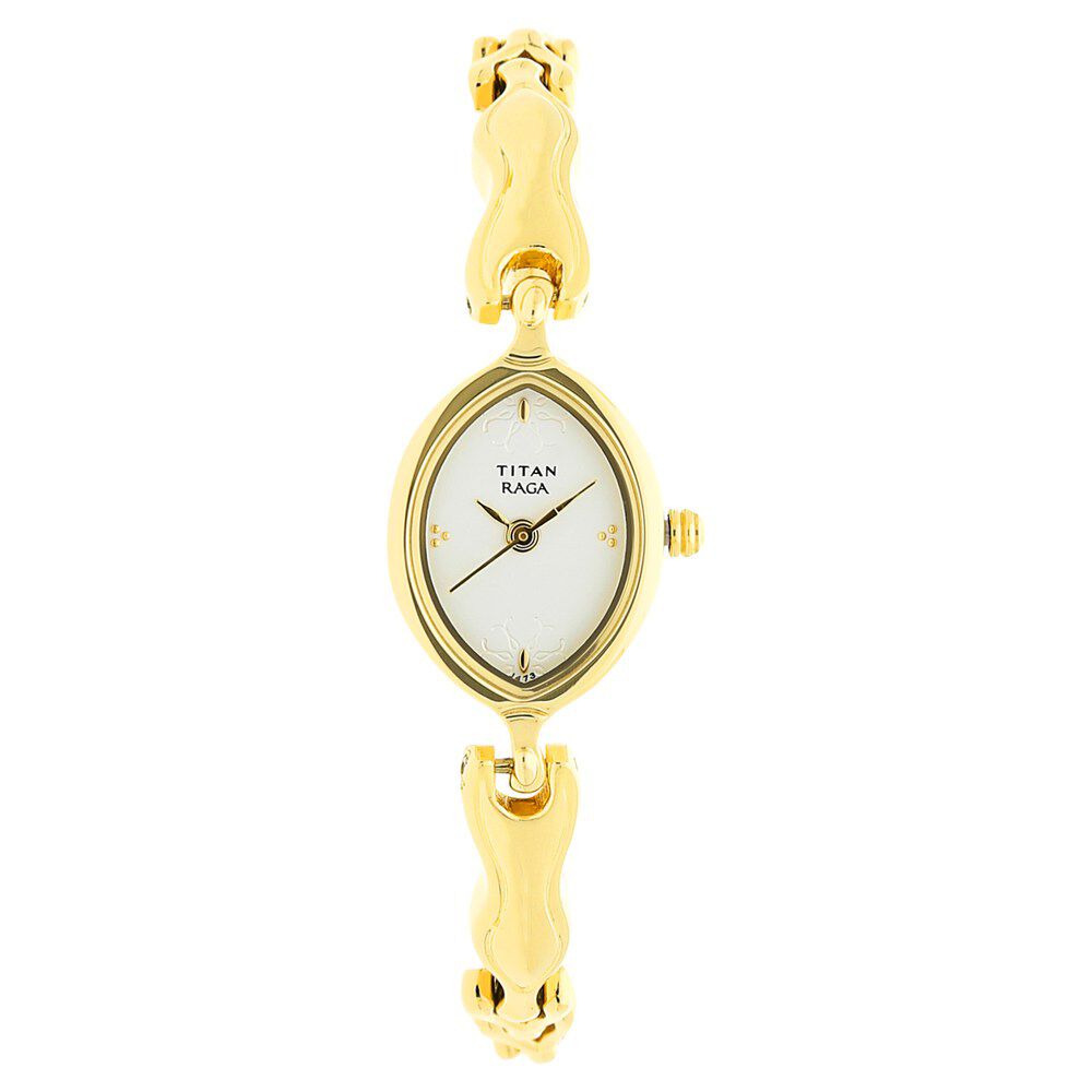 Titan Raga Gold Metal Jewellery Bangle Design, Bracelet Clasp, Quartz  Glass, Water Resistant Analog Wrist Watch - Walmart.com