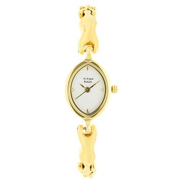 Titan Raga White Dial Women Watch With Metal Strap