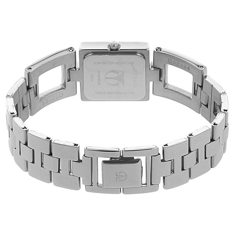 Titan Quartz Analog Pink Dial Stainless Steel Strap Watch for Women - image number 3