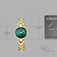 Vyb Successor By Fastrack Quartz Analog Green Dial Golden Metal Strap Watch For Girls - image number 3