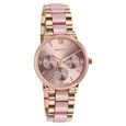 Sonata Festive Quartz Multifunction Pink Dial Two Toned Acetate And Metal Strap Watch For Women - image number 1