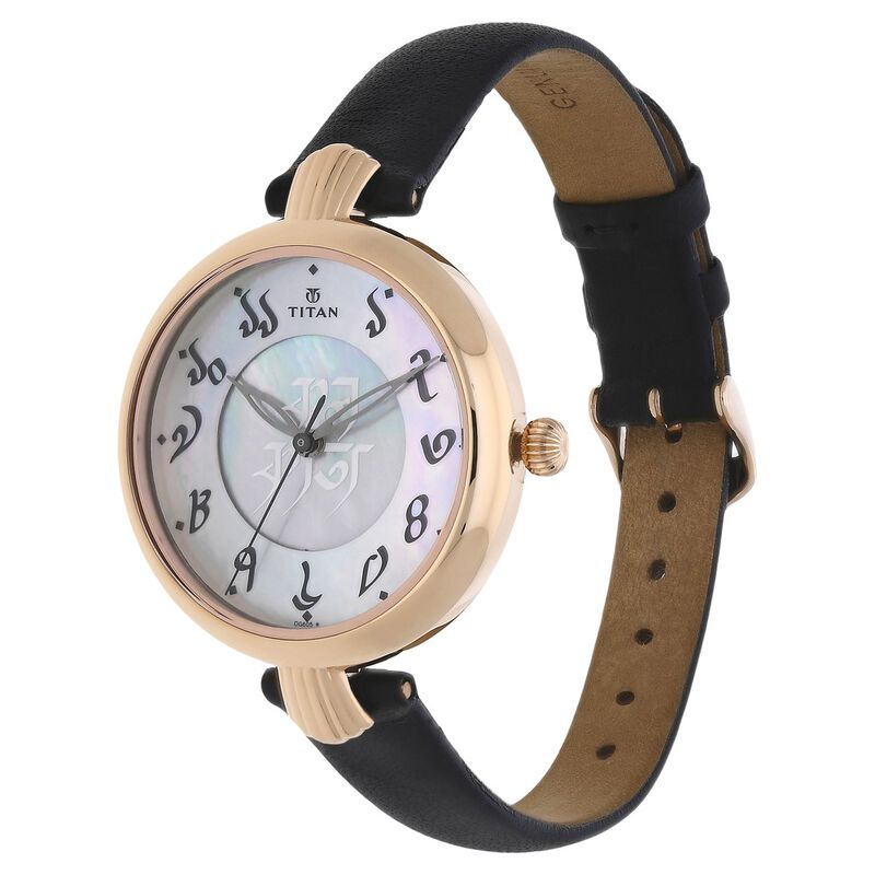 Titan Forever Kolkata Mother of Pearl Dial Analog Leather Strap watch for Women - image number 1