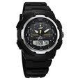 SF Maverick Quartz Digital Ana Digi Black Dial PU Strap Watch For Men
