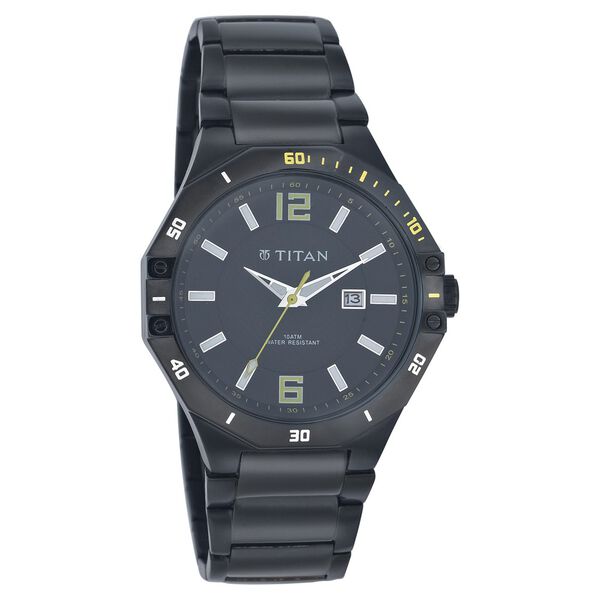 Titan Quartz Analog with Date Black Dial Watch for Men - image number 0
