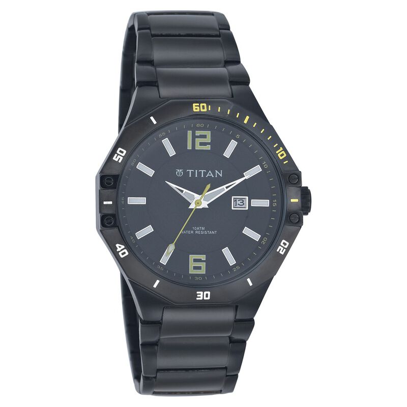 Titan Quartz Analog with Date Black Dial Watch for Men