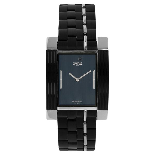 Xylys Swiss Analog Two Toned Stainless Steel Strap and Black Dial Watch For Men - image number 0