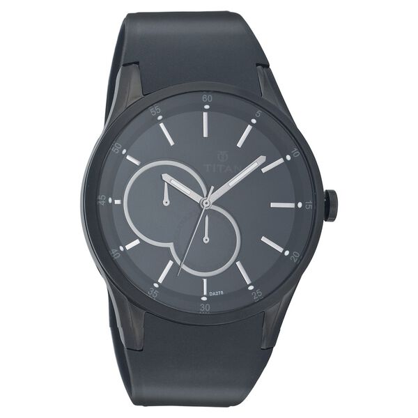 Titan Quartz Multifunction Black Dial Watch for Men - image number 0