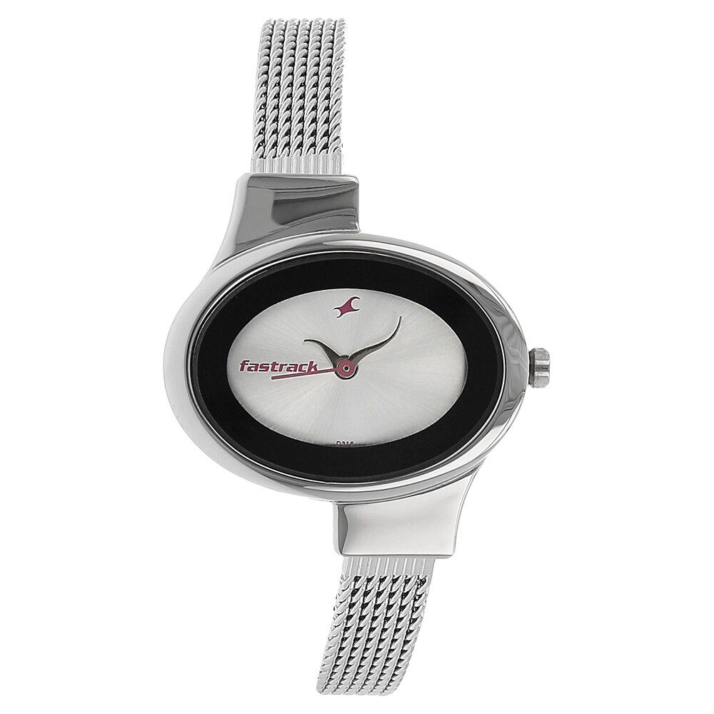 Buy Online Fastrack Quartz Analog Silver Dial Stainless Steel