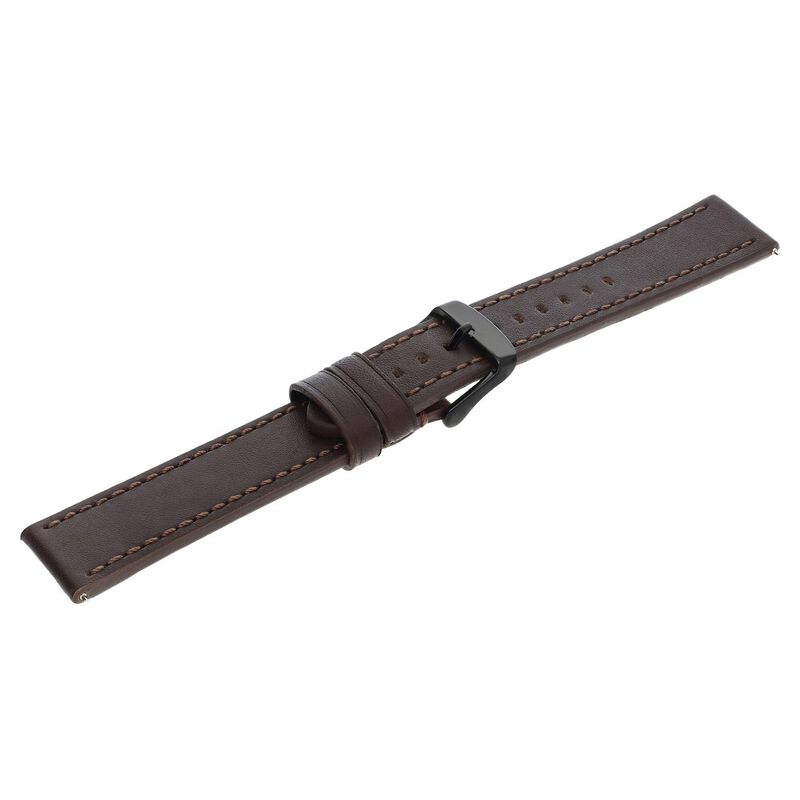 20 mm Brown Genuine Leather Strap for Men - image number 3