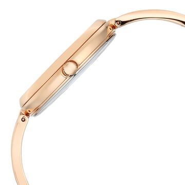 Titan Raga Power Pearls Quartz Analog Mother of Pearl Dial Rose Gold Metal Strap Watch For Women
