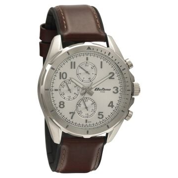 Titan Quartz Multifunction Silver Dial Silicone and Leather Strap watch for Men