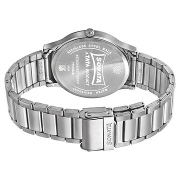 Sonata RPM Quartz Analog with Day and Date Brown Dial Stainless Steel Strap Watch for Men
