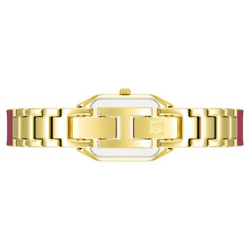 Anne Klein Quartz Analog Maroon Dial Stainless Steel Strap Watch for Women