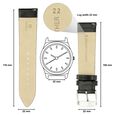 22 mm Black Genuine Leather Strap for Men - image number 1