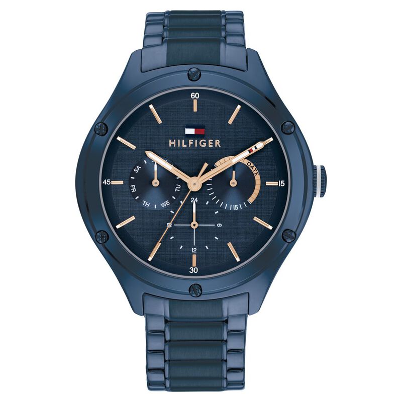 Tommy Hilfiger Quartz Analog with Day and Date Blue dial Stainless Steel Strap Watch for Women - image number 0