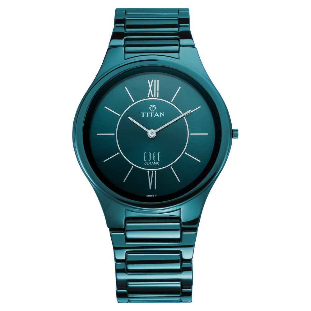 Titan edge online blue dial