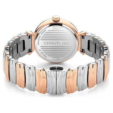 Cerruti 1881 Quartz Analog Mother of Pearl Dial Two Toned Stainless Steel Strap Watch For Women