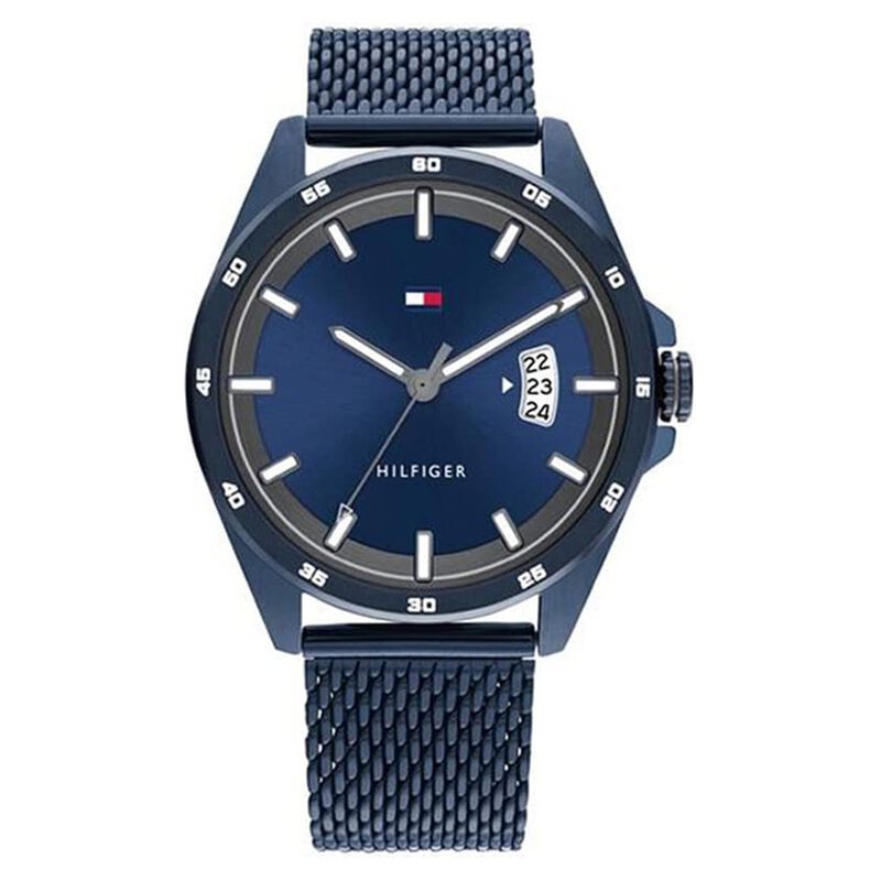 Buy Online Tommy Hilfiger Quartz Analog Blue Dial Stainless Steel Strap ...