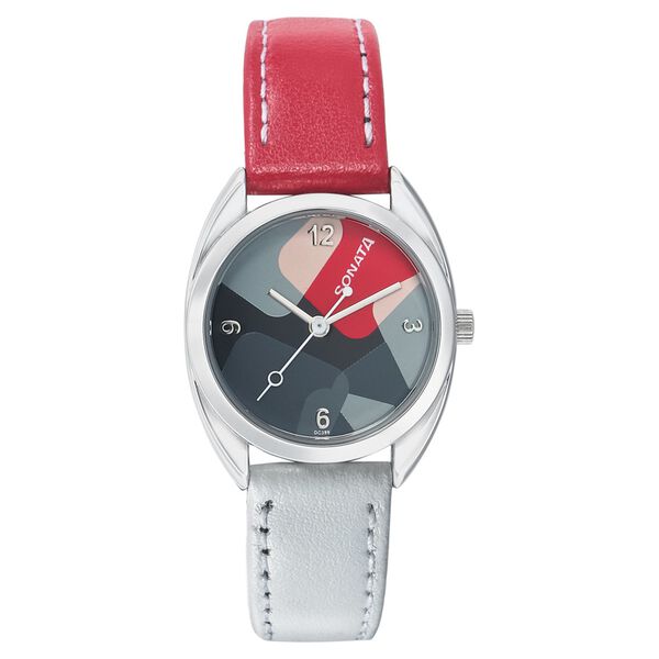 Sonata Quartz Analog Black Dial Strap Watch for Women - image number 0