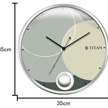 Titan's Modern Classic 35 cm Pendulum Clock: Silent, Clear, Timeless Elegance