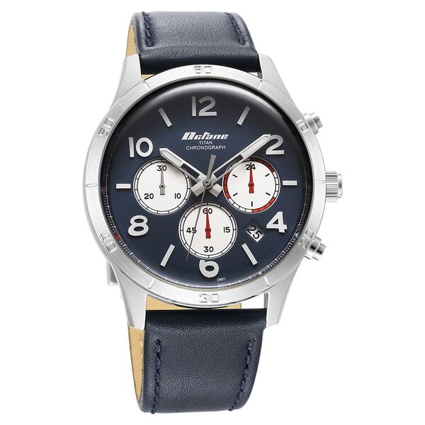 Titan Octane Classic Sporty Blue Dial Chronograph Stainless Steel Strap watch for Men - image number 0
