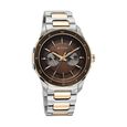 Titan Regalia Opulent Two-Eye Multifunction Brown Panda Dial Rose Gold And Steel Bimetal Strap Watch For Men - image number 2