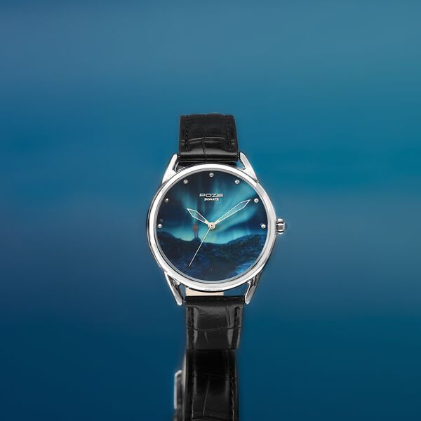 Northern Lights Inspired Poze Blue Dial Watch - Image 8