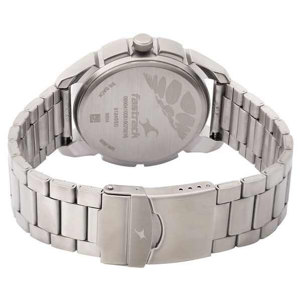Fastrack Quartz Analog with Day and Date Black Dial Stainless Steel Strap Watch for Guys - image number 4