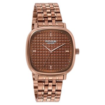 Sonata Poze Quartz Analog Brown Dial Brown Colour Stainless Steel Strap Watch For Men