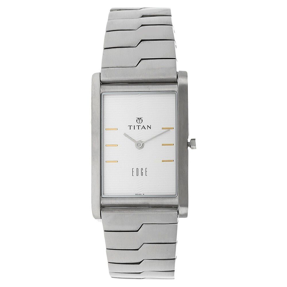 Buy Online Titan Quartz Analog White Dial Stainless Steel Strap Watch for Men ns1043sm14 Titan