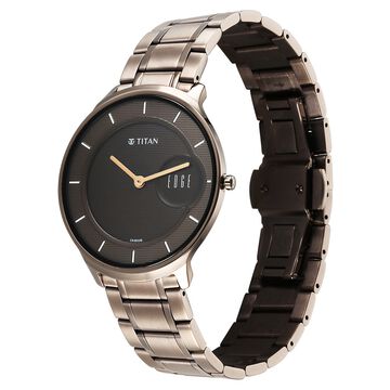 Titan Edge Baseline Brown Dial Analog Stainless Steel Strap watch for Men