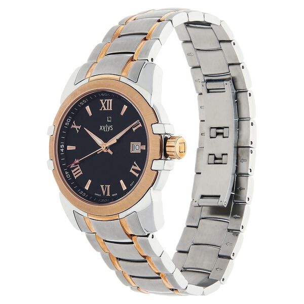 Xylys Swiss Analog with Date Two Toned Stainless Steel Strap and Black Dial Watch For Men - image number 1