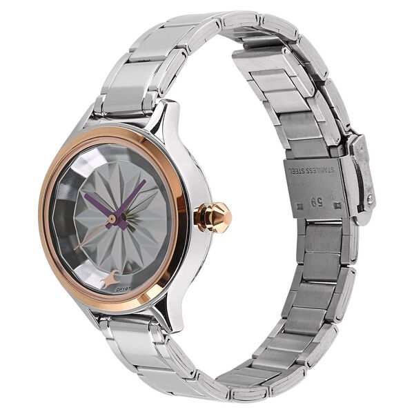 Fastrack Quartz Analog White Dial Metal Strap Watch for Girls - image number 1