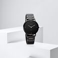 Titan Edge Quartz Analog Black Dial Black Stainless Steel Strap Watch For Men - image number 6