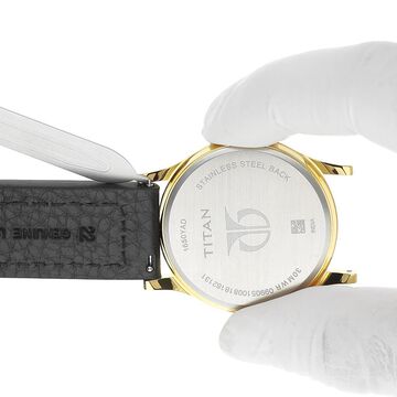 22 mm Black Genuine Leather Straps for Men