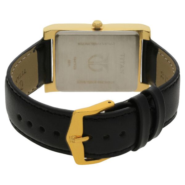 Titan Quartz Analog Champagne Dial Leather Strap Watch for Men - image number 3