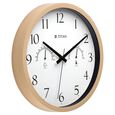 Titan Chic 30 cm Wooden Wall Clock with Smart Climate Monitoring - image number 2