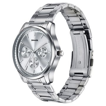 Sonata Men's Work Wear silver Watch - Premium Multifunction design for everyday style
