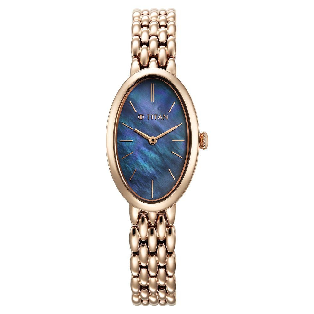 Titan Aura Quartz Analog Mother Of Pearl Dial Stainless Steel Strap Watch for Women-image-18