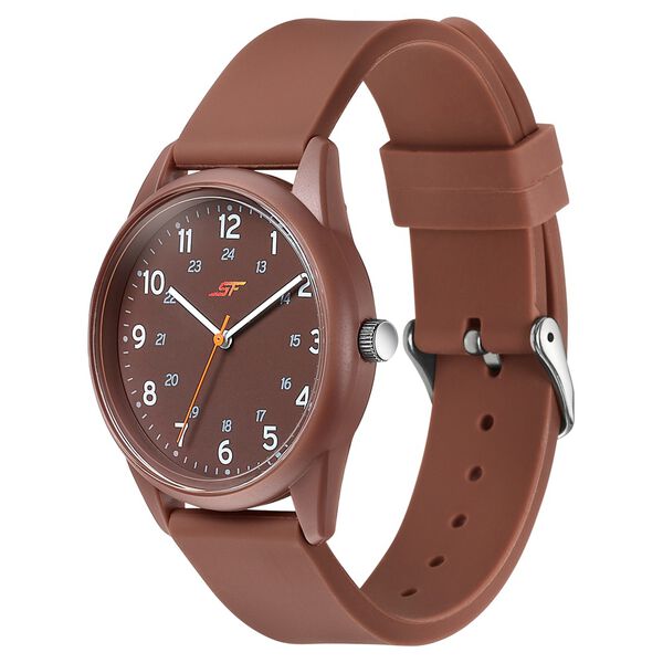 Sonata SF Field watch Quartz Analog Brown Dial Brown Silicone Strap Watch For Men - image number 2
