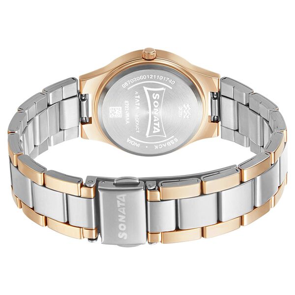 Sonata Blush It Up Silver Dial Women Watch With Stainless Steel Strap - image number 3