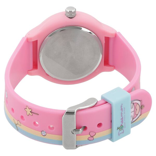 Buy Online Zoop Doraemon Analog Watch with White Dial Pink Strap